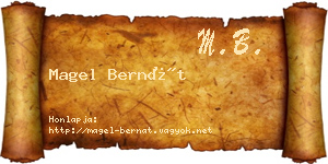 Magel Bernát névjegykártya